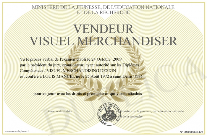 diplome visuel merchandiser